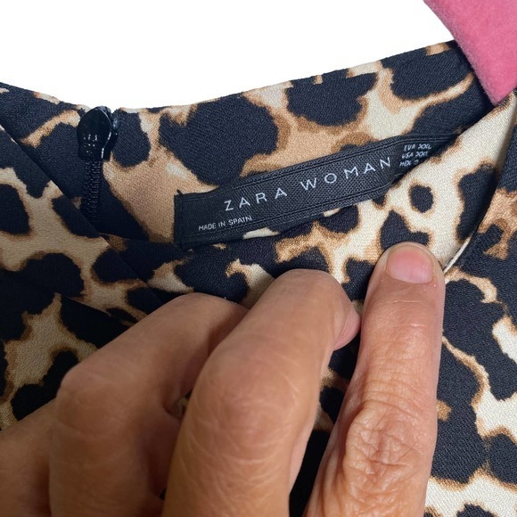 Zara Woman XXL Leopard Turtle Neckline Bubble Sleeve - Picture 4 of 4
